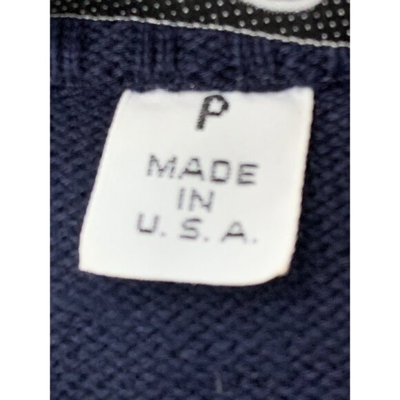 St. John Separates Womens Navy Gold Star Zip Cardigan Jacket Size P EUC 7848 - Picture 4 of 9